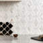 Diana Champagne Beige Polished Marble And Pearl Mosaic Tile-876968972