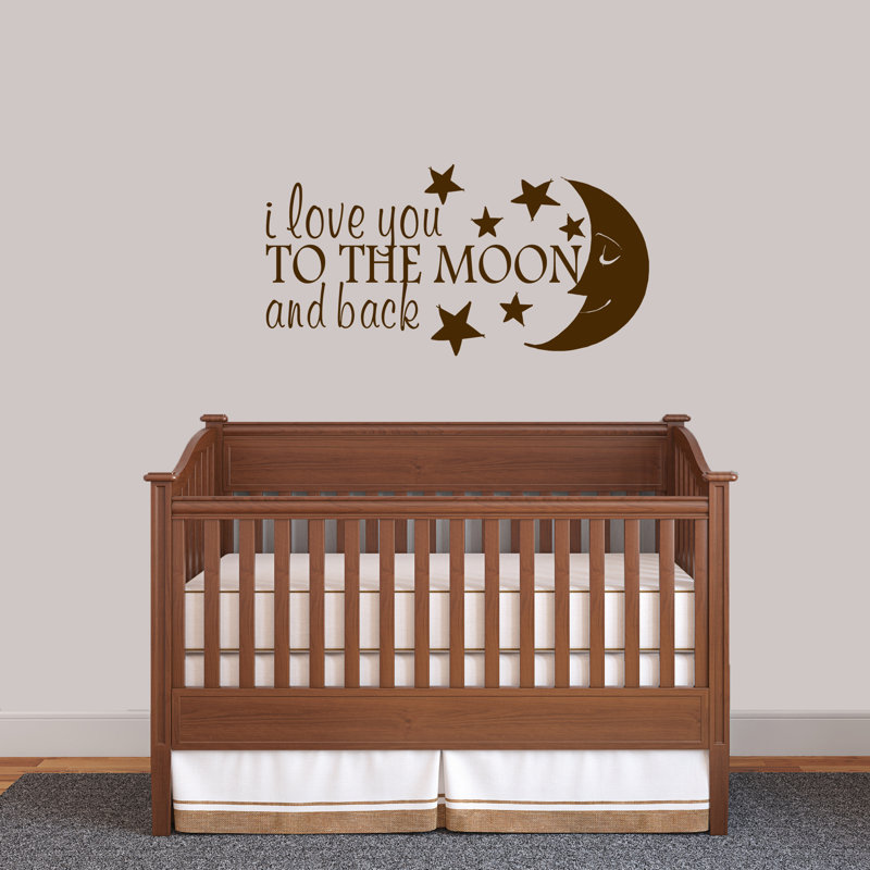 Adhésif décoratif Colstrope I Love You To The Moon and Back, Brun chocolat