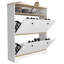 Range-chaussures, une tablette ouverte, deux armoires extensibles-93836556