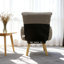 Canapé-lit rotatif à dossier réglable avec pieds en bois massif et tissu en laine d'agneau pour une assise confortable dans les petits espaces