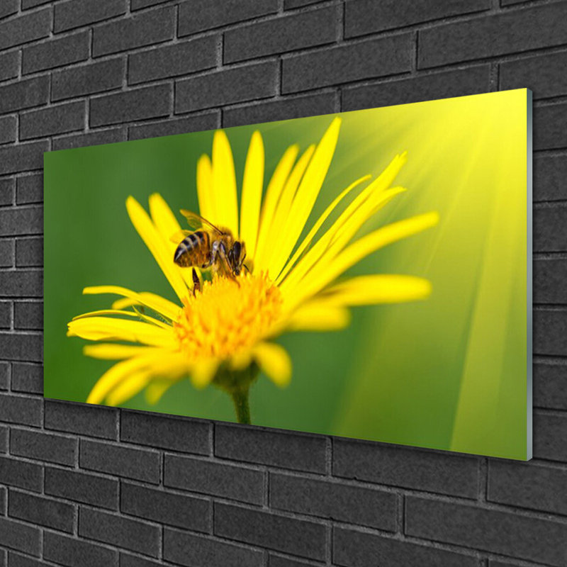 Floral Wasp Flower - No Frame Print on Glass