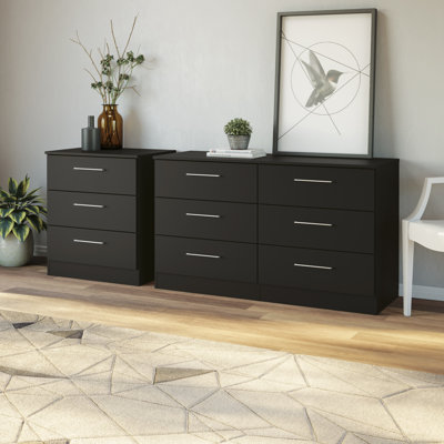 Wolford 6-drawer Dresser And 3-drawer Chest Set – 47.2"w Modern Storage