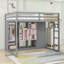 Lit mezzanine avec garde-robe, tablettes et armoire-948970013-948970015