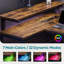 Baford Modular L-Shaped Steel Computer Desk with Built-In Electrical Outlet-253711375-256113284