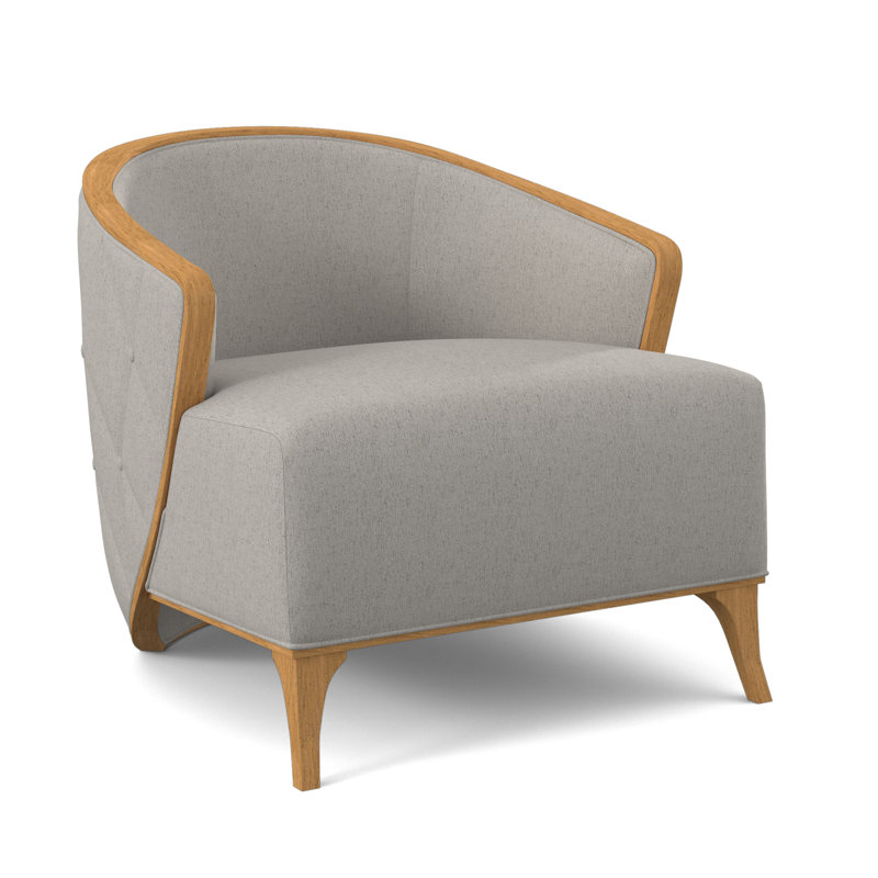 Fauteuil demi-tonneau l 30 po Peregrine, Ambre, Lin Libby