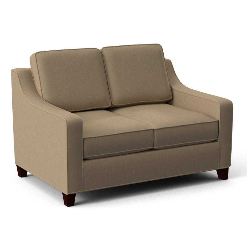 Clark 54" Square Arm Sofa Bed, Cardigan Coal, Empire Mahogany