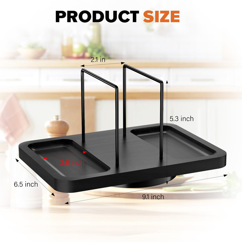 Rotating Napkin Holder for Table, Black