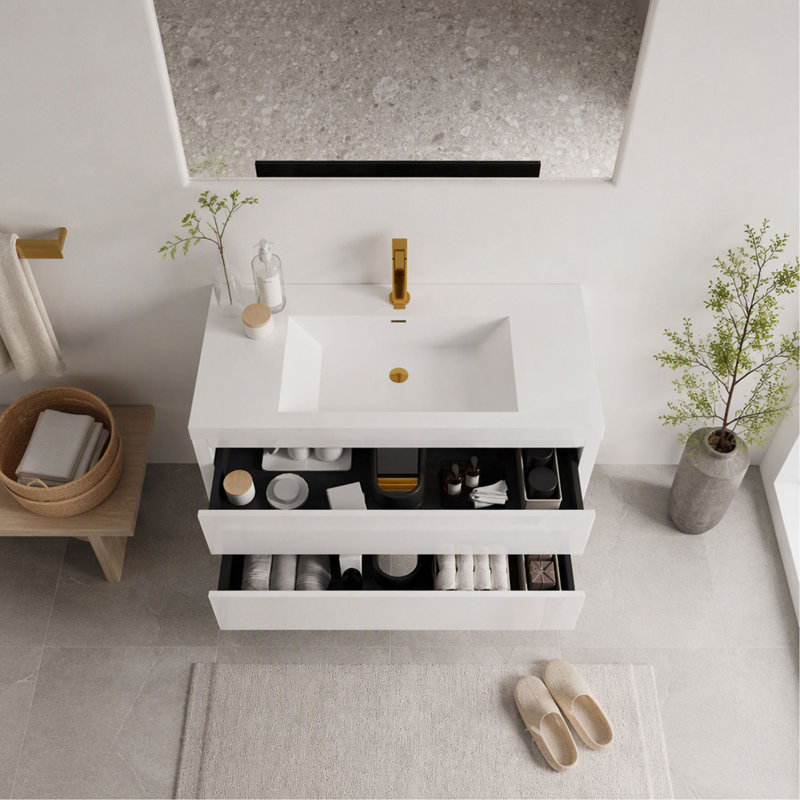 Wall Mounted Single Double With Resin Top