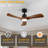 42" 3-Blade LED Standard Ceiling Fan with Remote Control and Light Kit for Living Room