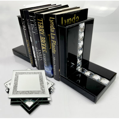 Glass Non-Skid Bookends