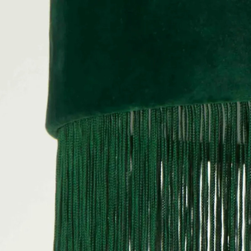 32cm H Velvet Drum Pendant Shade