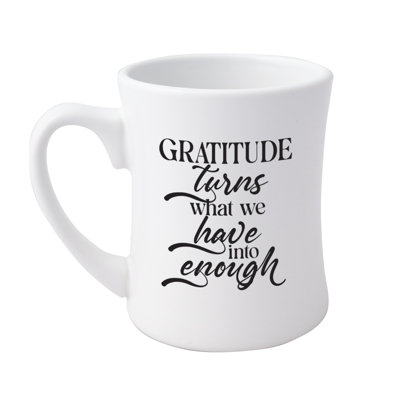 Gratitude Turns What Designer Coffeehouse Mug, 19oz
