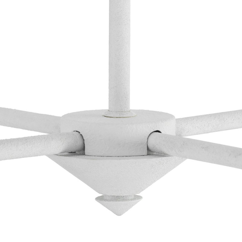 Pinellas 6 - Light Dimmable Kitchen Island Chandelier, White Plaster