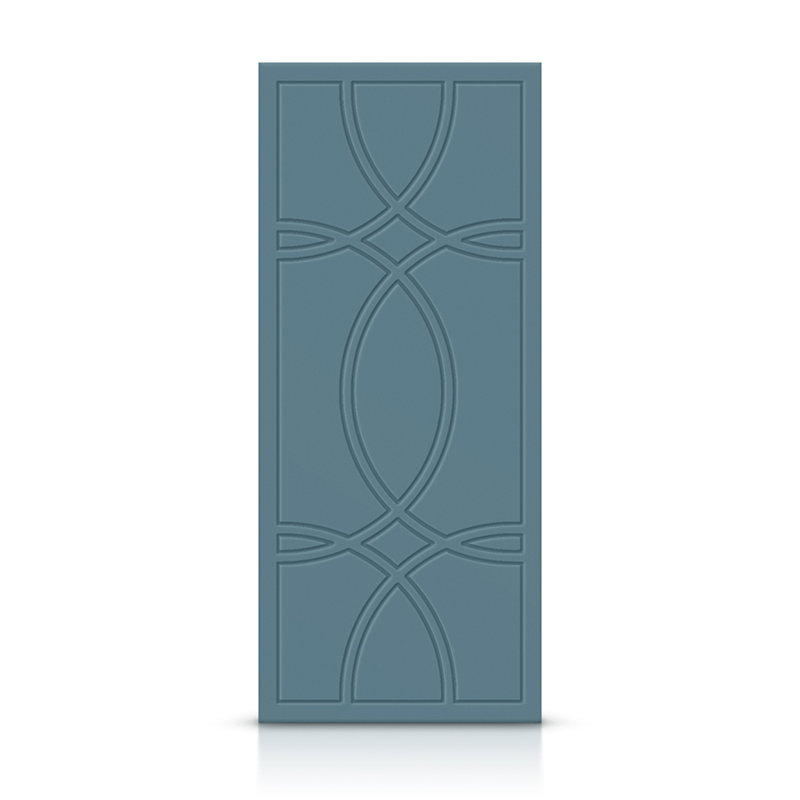Porte standard à panneaux en bois massif, Bleu dignité, 24 po x 80 po