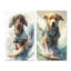 «Dog Surfing», 2 pièces-723819402-723819401