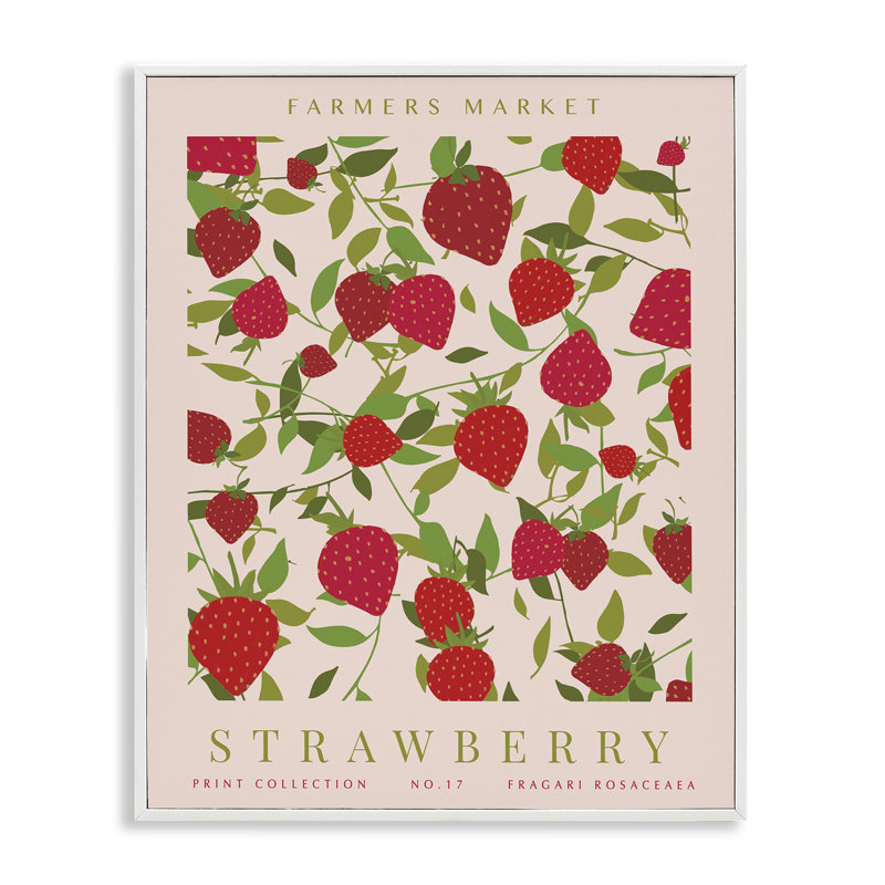 «Strawberry Gallery», estampe numérique, conception de Kamdon Kreations, H 30 po x l 24 po
