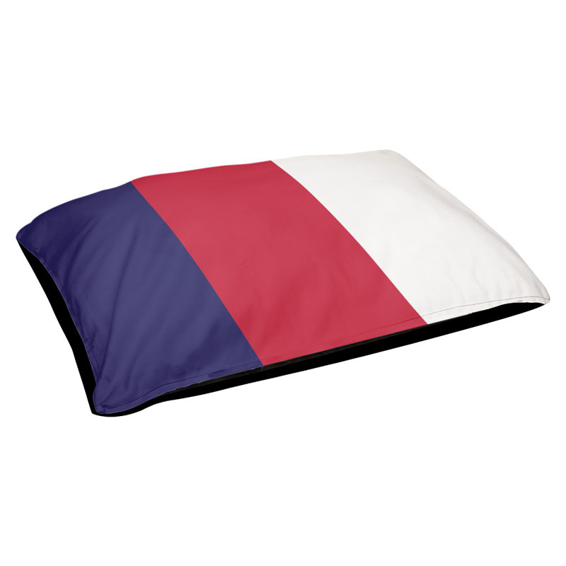 Coussin Atlanta, Moyen (l 28 po x P 18 po x H 9,5 po), Midnight Navy Blue/Red/White