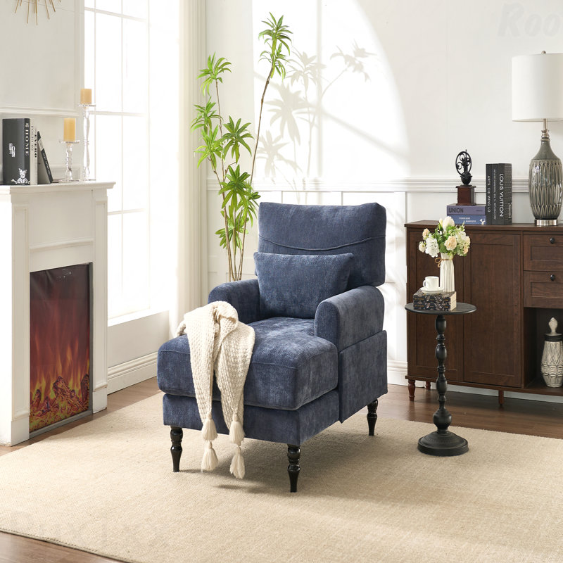 Chaise d'appoint de style moderne, rembourrée en tissu, parfaite pour les fauteuils de détente modernes, canapé-lit