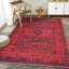  Tapis lavable antidérapant - Tapis à bordure rouge traditionnel pour entrée, couloir, salle de bain et cuisine-114442238