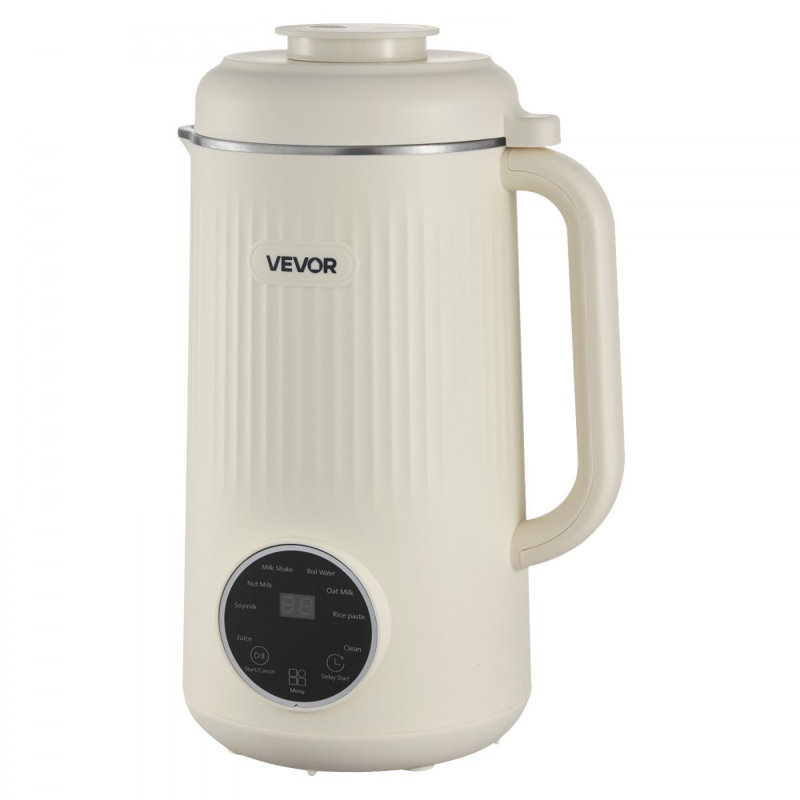 8-in-1 Nut Milk Maker, 41 oz Soy Milk Maker Machine with 10 Blades, for Homemade Oat, Nut, Soy, Juice, Milkshake, Rice Cereal, Plant-Based Beverages with Self-Cleaning, Boil Water, 12-Hour Delay