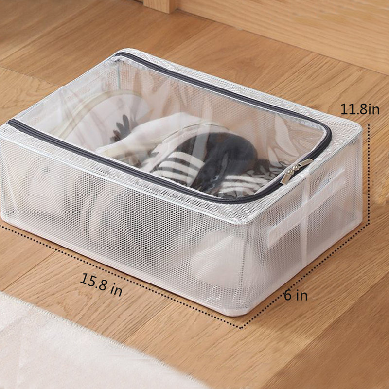 Makyleigh 4 Pair Stackable Shoe Storage Box