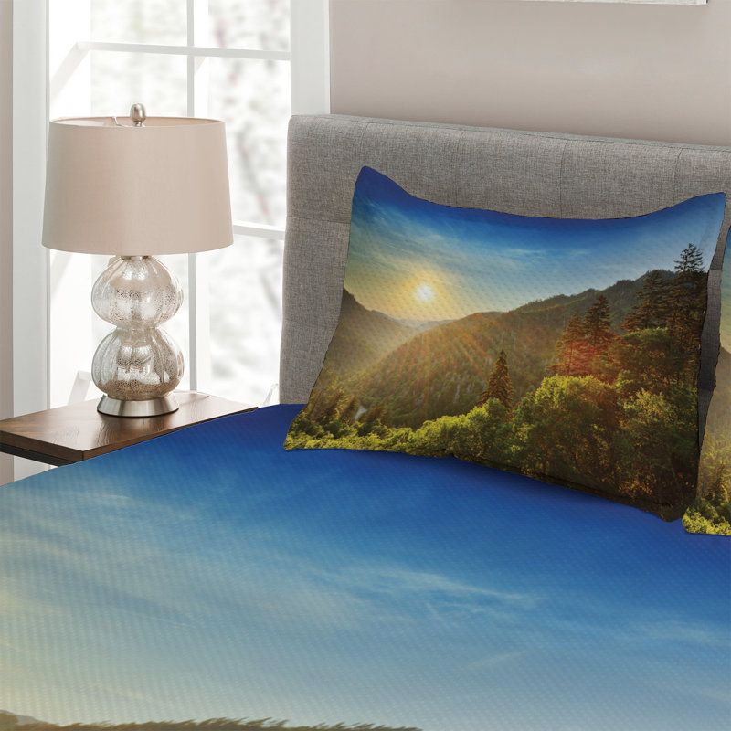 Rustic Polyester Coverlet, King Bedspread + 2 Shams