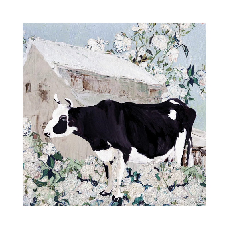 " Betsy At The Barn " by Stellar Design Studio, 26 po x 26 po, Toile tendue avec châssis, Sans cadre