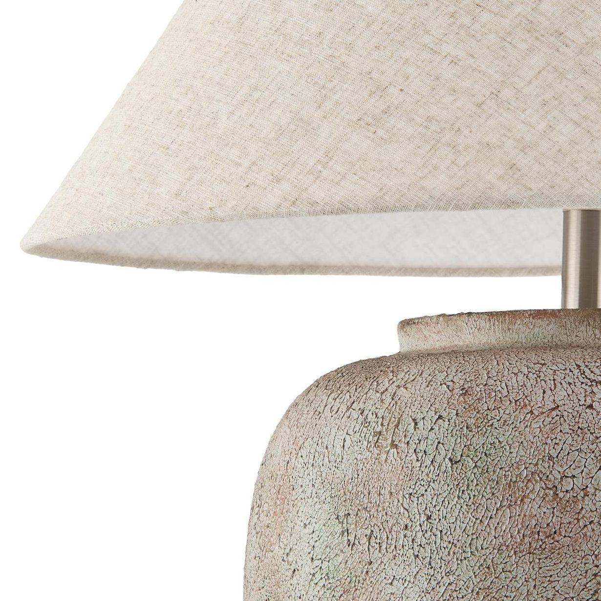 Concrete Table Lamp, Wheat, Cream/Red/Green