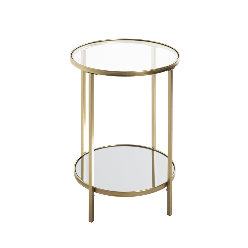 Raimondo Glass Top End Table