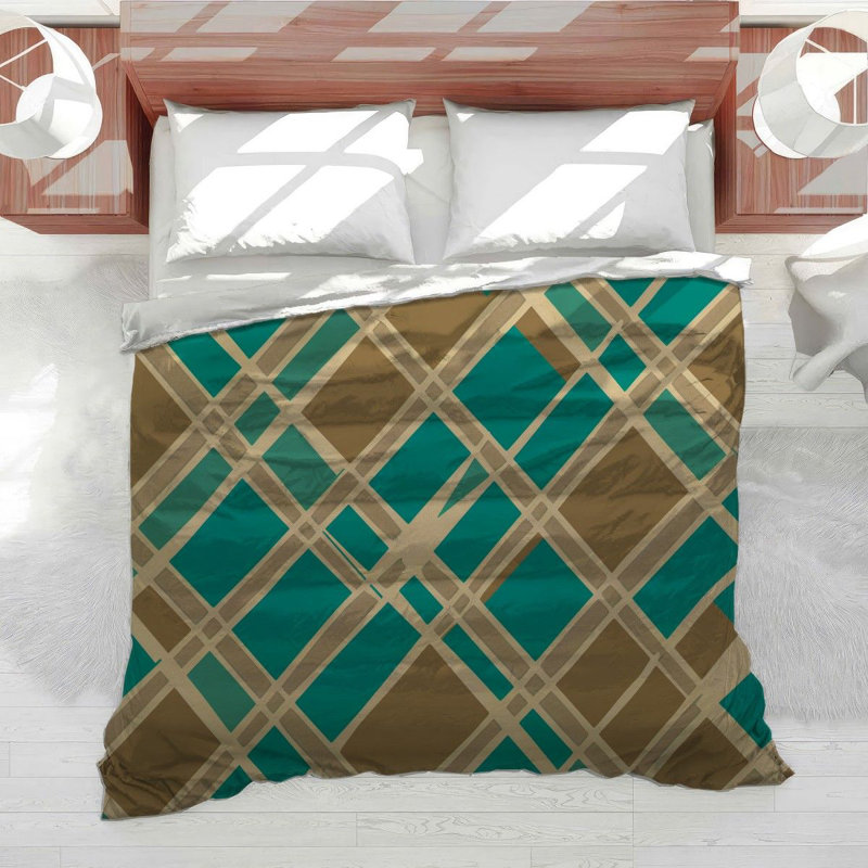 Geometric Grid Cool Cotton Blend Comforter, Twin Comforter