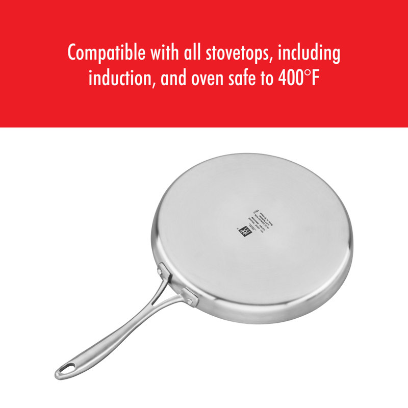 Spirit 11.81 in. Non Stick Stainless Steel Round Grill Pan