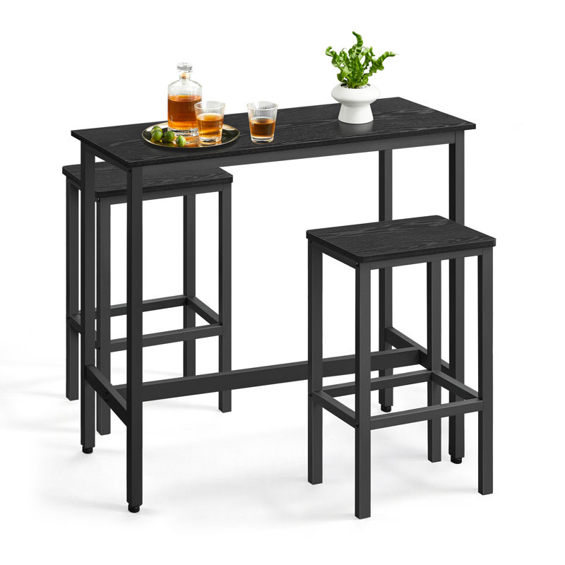 Beseris 100cm Bar Set, Ebony Black/Black