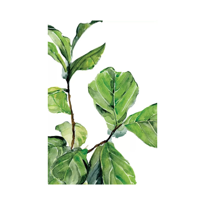 Fiddle Fig II 1 Piece Wrapped Canvas Wall Art, 45.72cm H x 30.48cm W x 1.905cm D