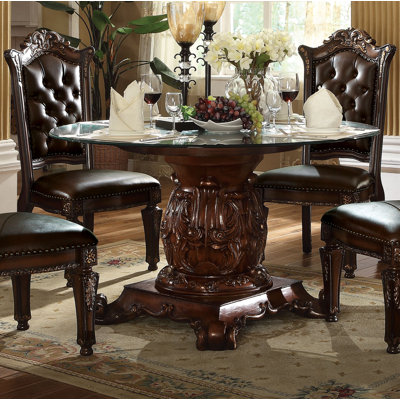 Vendome Round Glass Top Dining Table