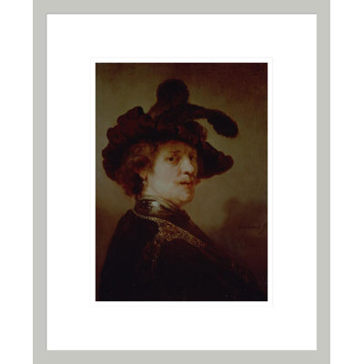 Autoportrait en déguisements par Rembrandt van Rijn - Impression sur toile encadrée