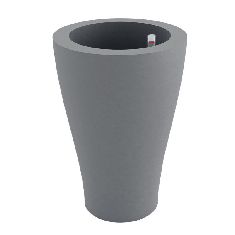 Curvada Resin Pot Planter, 39.25" H x 21.75" W x 21.75" D, Steel