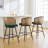 Cane Back Swivel Upholstered Stool-310099299-310099297-323371338