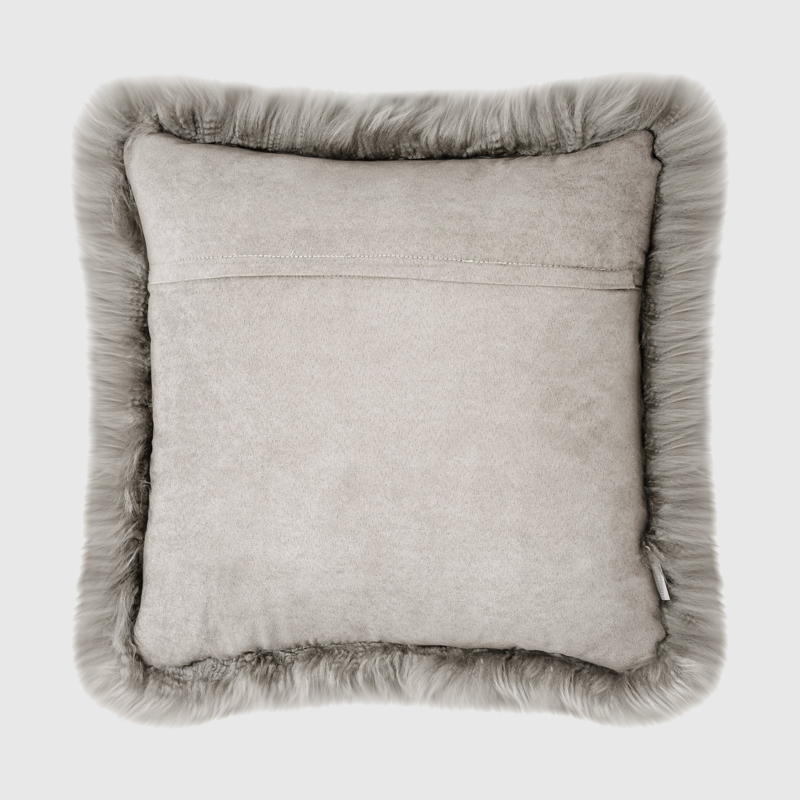 Fieldman Leather Throw Pillow, Chateau Gray