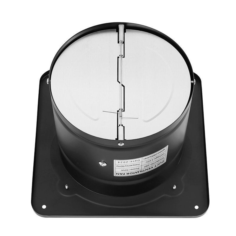 Ventilateur d'extraction blanc 6 pouces, Noir satiné