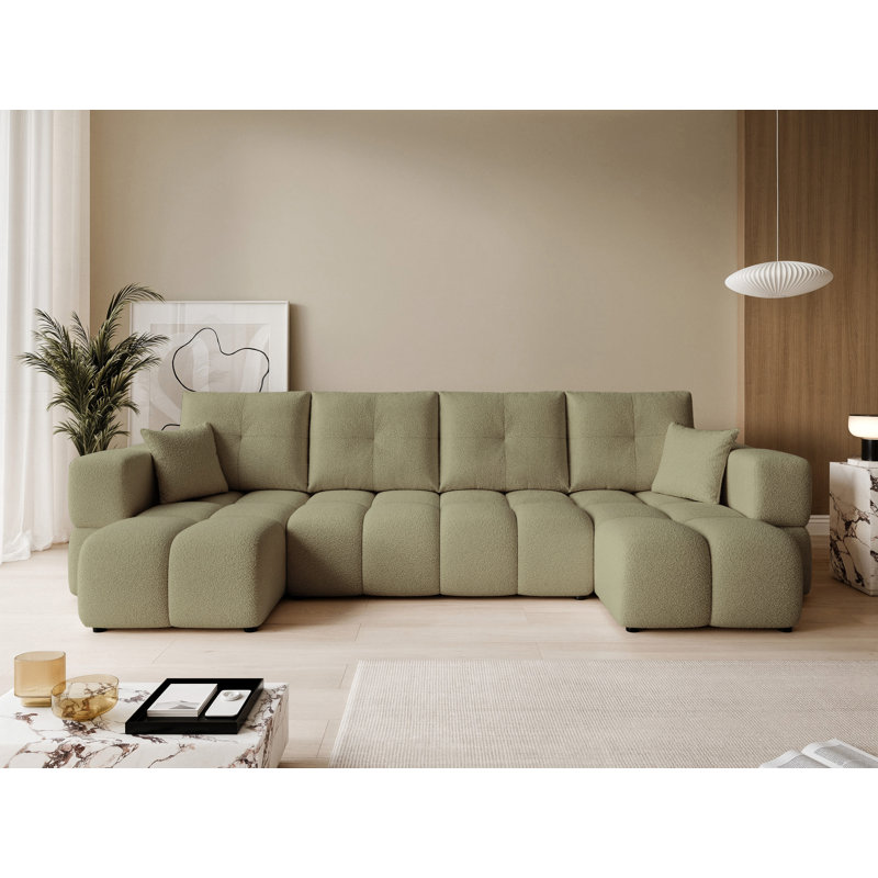 6 Seater Sofa Bed, Green