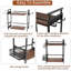2 Tier Coffee Bar Organizer For Home Office, Spice Rack For Countertop, Kitchen Counter Storage Shelf With Hanging Basket, Coffee And Tea Condiment Station Organizer