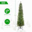 Arbre de Noël au crayon vert 5 pi - Arbre en PVC mince avec 263 pointes, conception compacte, support en métal stable, pour petits espaces et coins-525103060