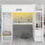 Lit mezzanine avec bureau, armoire et éclairage contrôlé par application pour espaces modernes-126604921-126604923
