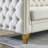 Buttons Tufted Square Arm Sofa Couch,2PCS-1741792011
