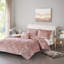 Full/Queen Size Blush Velvet Duvet Cover, With Comfortable Fabric Luxury Cover , Full/Queen, And Pillow-122455699-122455697