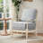 Accent Solid Wood Arm Chair with Upholstered