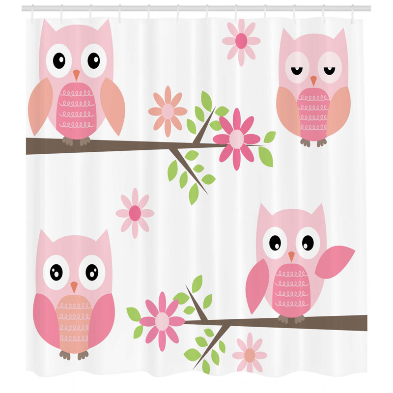 Shower Curtain with Hooks Included, 70" H x 69" W