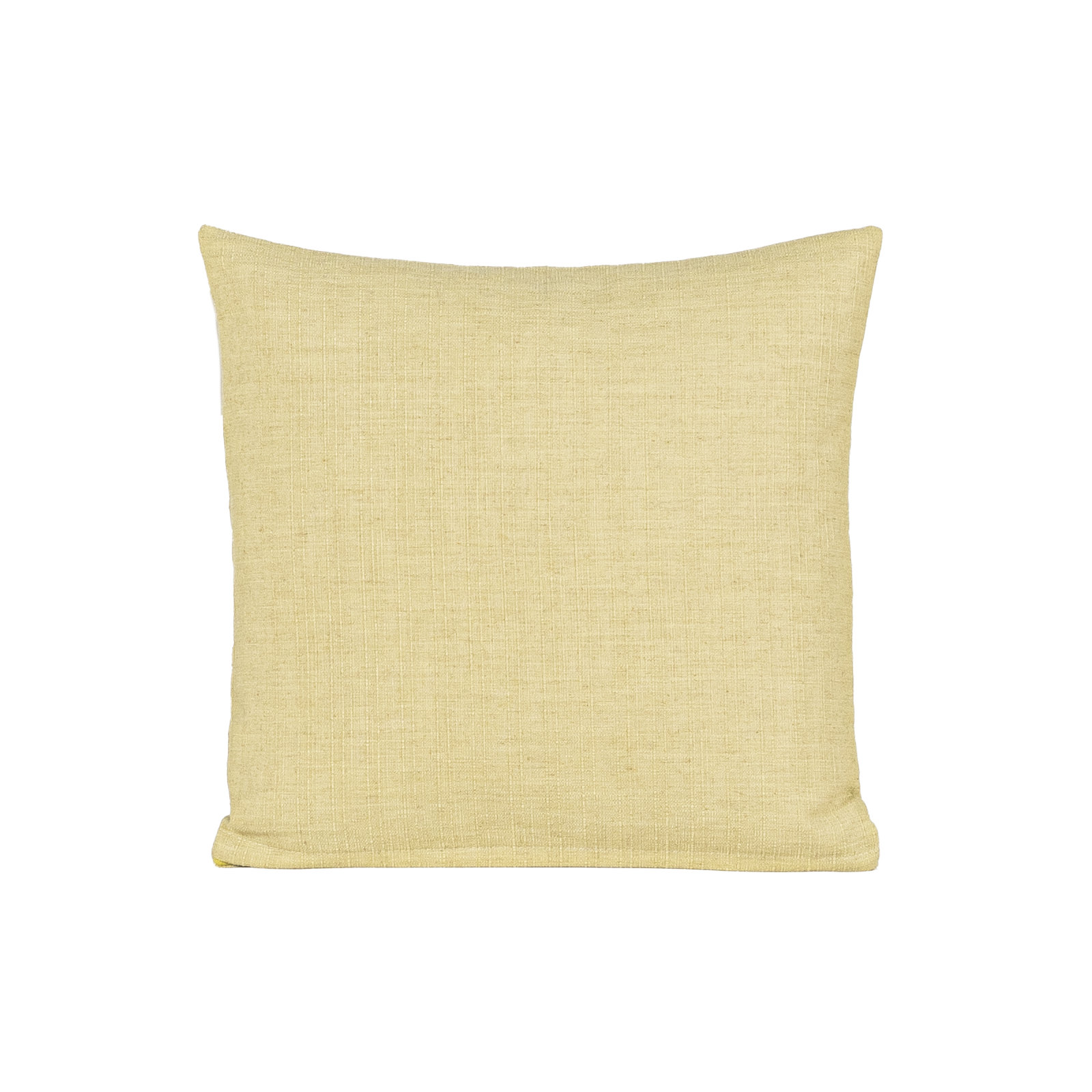 Indy Faux Linen Accent Pillow, Green, Feather, Square 18"