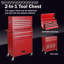 Coffre à outils, armoire de rangement à outils à 8 tiroirs avec coffre à outils amovible 2 en 1, doublure, roues verrouillables, crochets latéraux, chariot à outils en métal pour le garage