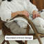 Chaise berçante en rotin avec coussin Home Leisure